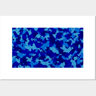 Camouflage Blue Posters and Art